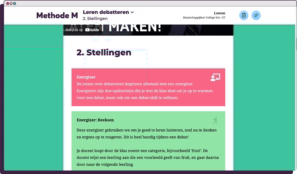 Nieuw! Module Leren debatteren